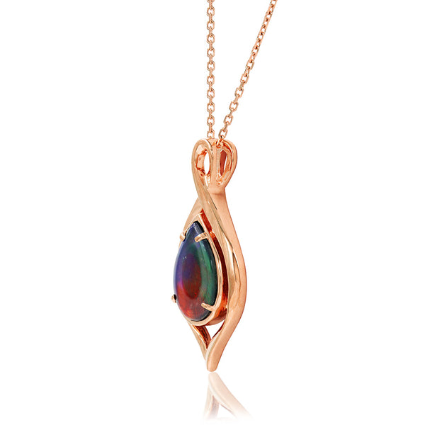 Ammolite Pear Shape Infinity Pendant