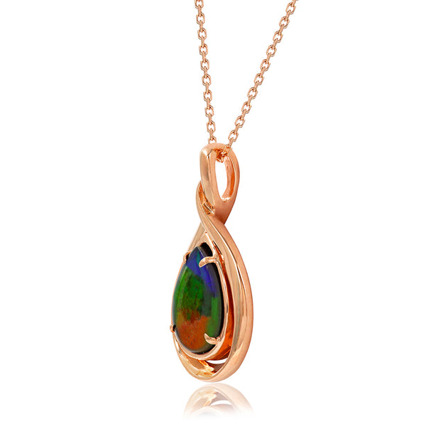 Ammolite Pear Shape Pendant