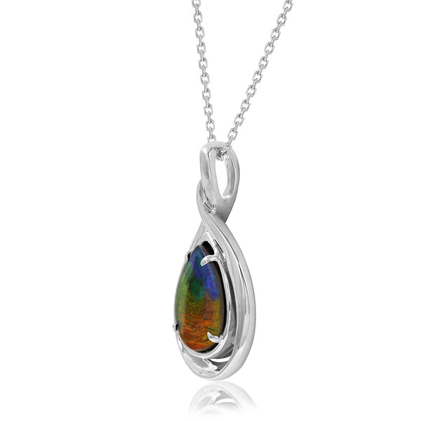 Ammolite Pear Shape Pendant